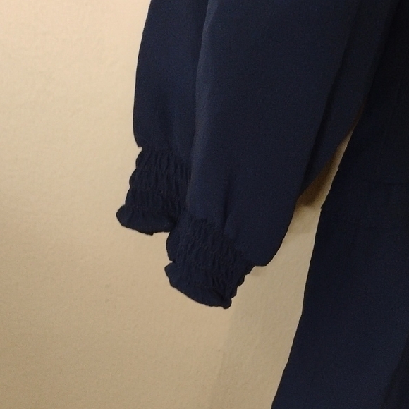 Amanda Uprichard Deep Blue Long Sleeve Dress - Picture 5 of 8